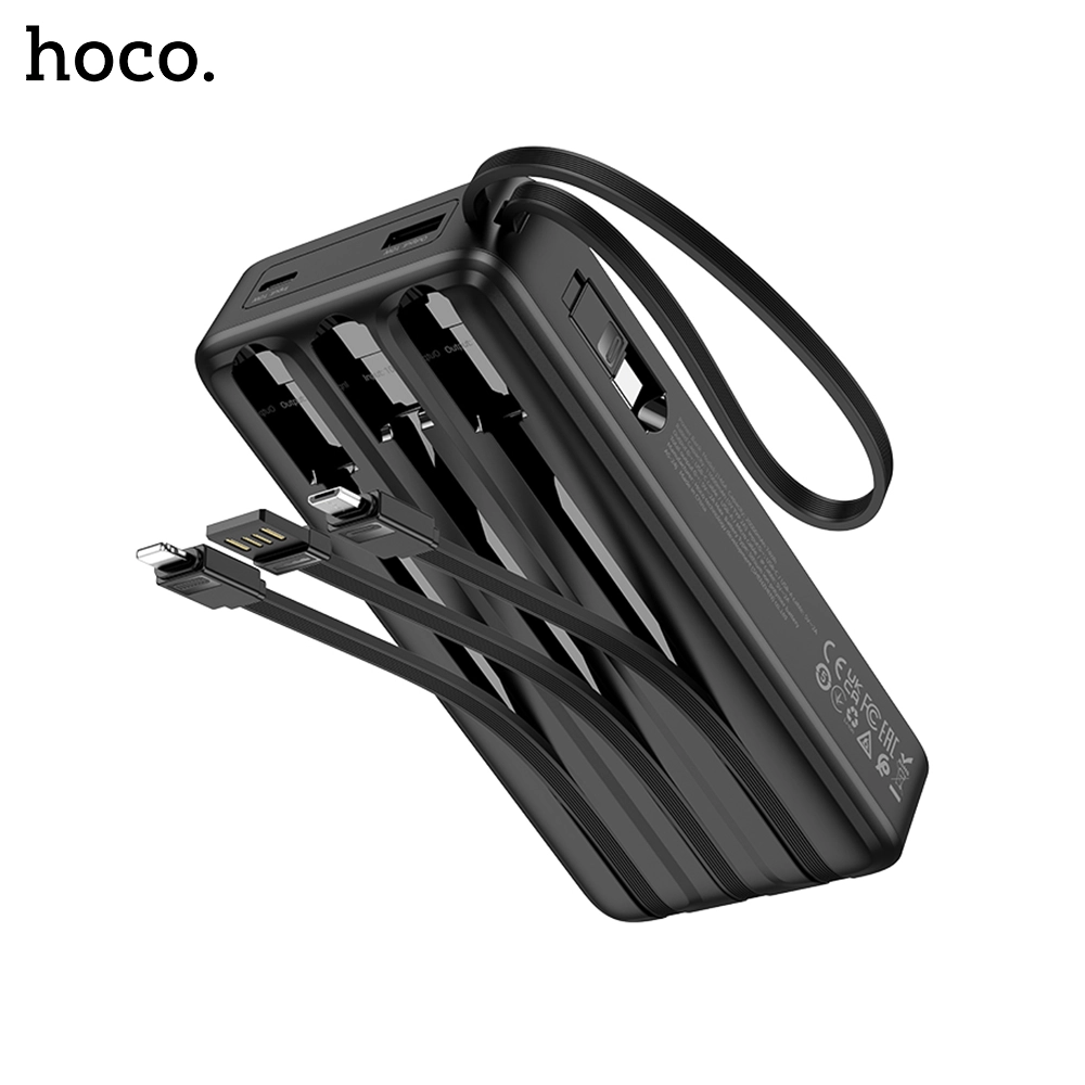 hoco j146a night tide power bank with 4 cables usb a + usb c + micro usb + lightning (20000mah) hoco j146a night tide power bank with 4 cables usb a + usb c + micro usb + lightning (20000mah)