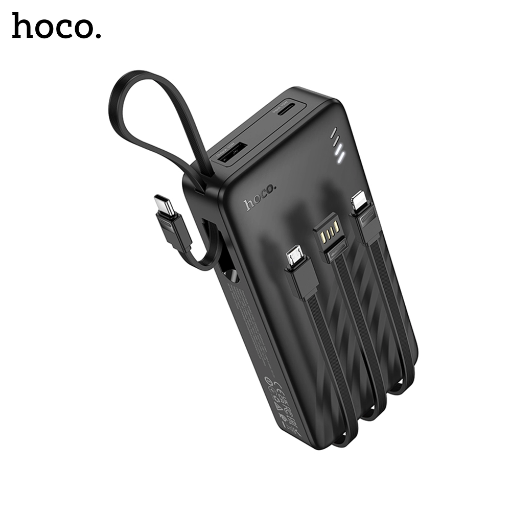 hoco j146a night tide power bank with 4 cables usb a + usb c + micro usb + lightning (20000mah) hoco j146a night tide power bank with 4 cables usb a + usb c + micro usb + lightning (20000mah)