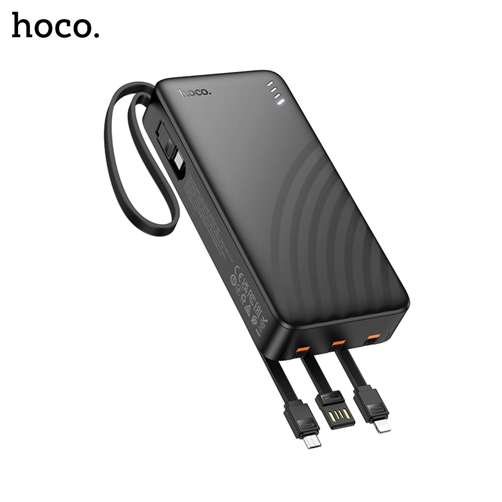 hoco j146a night tide power bank with 4 cables usb a + usb c + micro usb + lightning (20000mah) hoco j146a night tide power bank with 4 cables usb a + usb c + micro usb + lightning (20000mah)