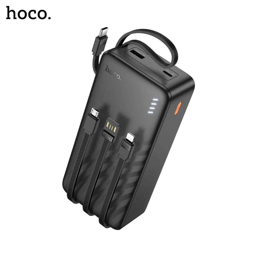 hoco j146b night tide power bank with 4 cables usb a/ usb c/ micro/ ip cables 30000mah hoco j146b night tide power bank with 4 cables usb a/ usb c/ micro/ ip cables 30000mah