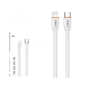 ang e108 usb c to lightning 27w soft data cable 2 meter – white